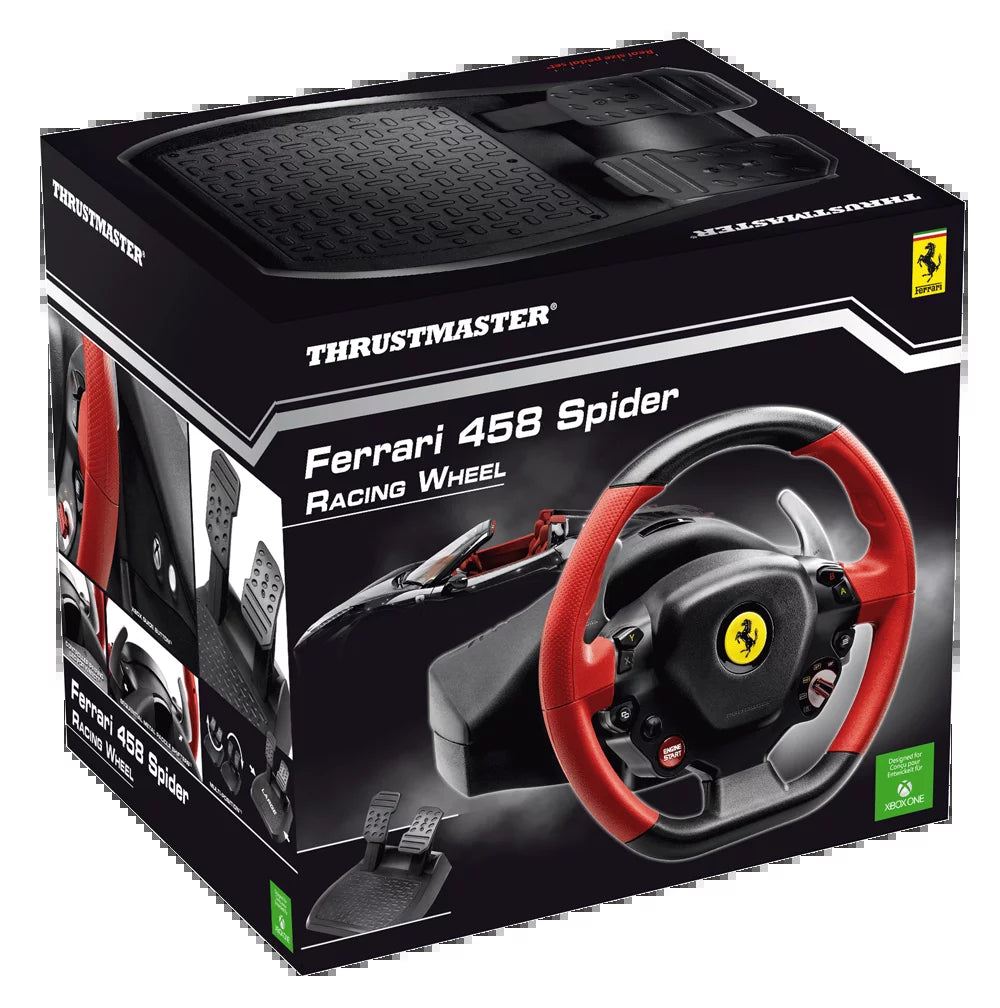 Restored Ferrari 458 Spider Racing Wheel for Xbox One, Black, Red, Multicolor 1 Count
