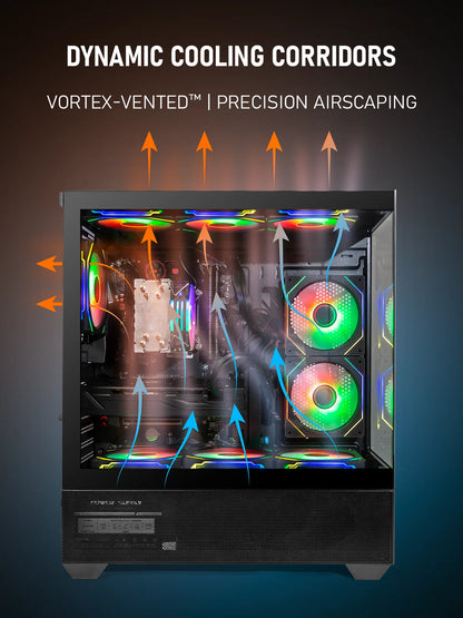 Gamer Master Gaming Desktop PC, AMD Ryzen 7 5800X, NVIDIA Geforce RTX 2080, 16GB DDR4 RAM, 1TB SSD, 650W Power Supply, Wifi 6/Bluetooth 5.4,9*ARGB Fan, Windows 11