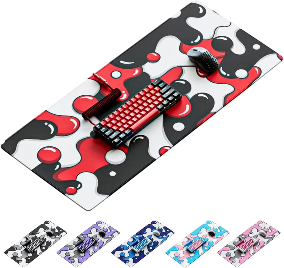 Gaming Mouse Pad Large Red XXL Mouse Pad for Gaming - Desk Mat for Keyboard - Thick Artisan Mousepad for Desk (Darth Drip)