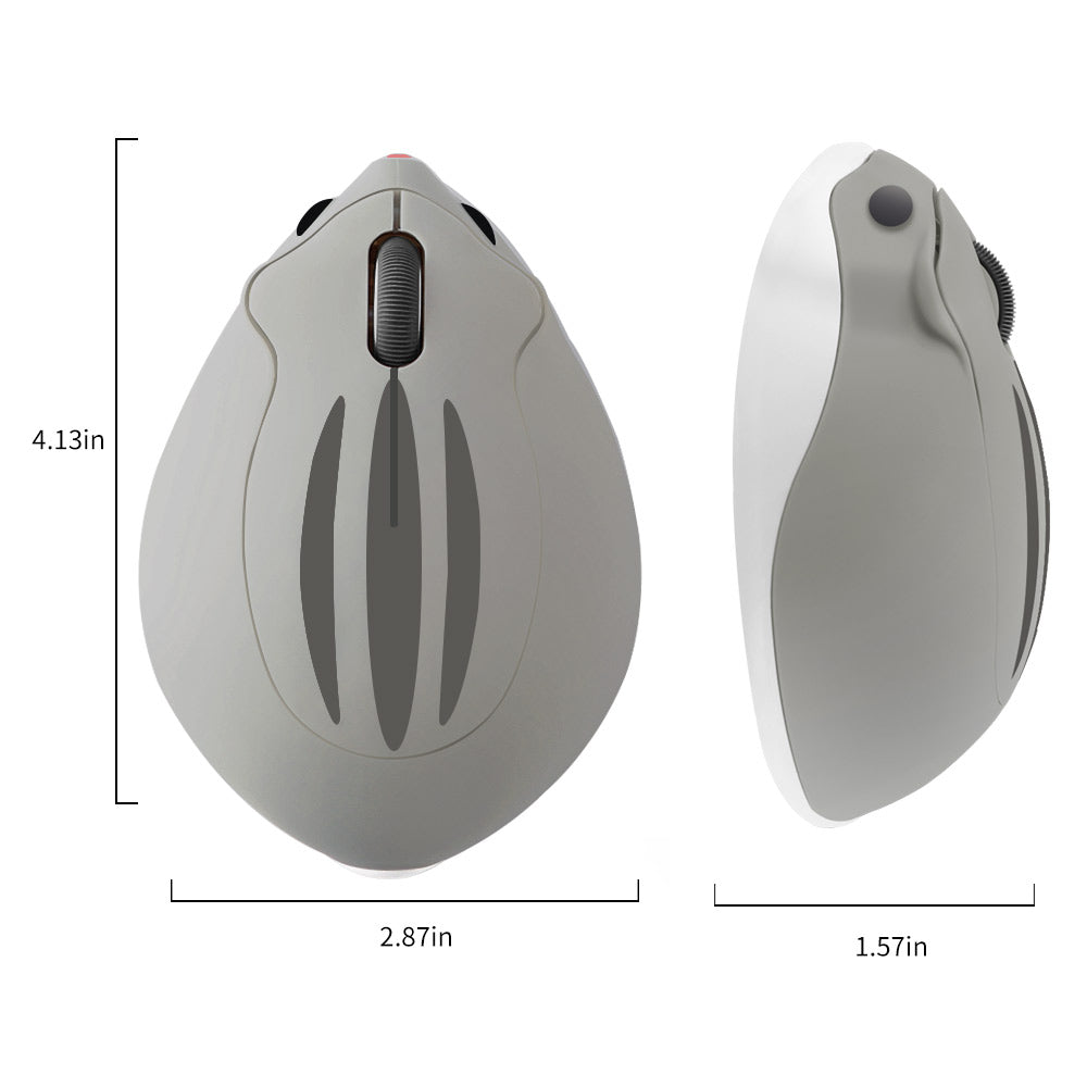 Wireless Mouse, Silent Cute Hamster Shape Computer Mouse, 2.4Ghz 1200DPI Optical Mouse with USB Receiver, Cordless Mouse for Laptop Computer