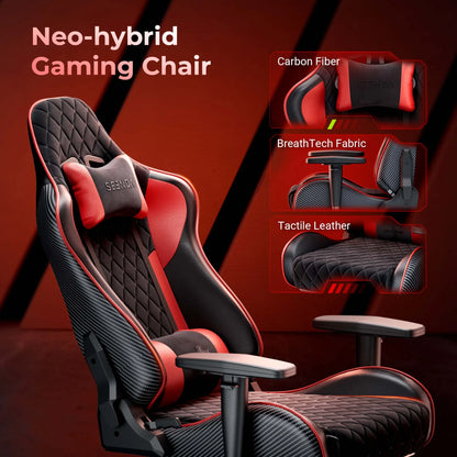Gcpro-10 Gaming Chair, Big and Tall Video Game Chair with Footrest, High Back Ergonomic Computer Desk Chair Height Adjustable with Headrest and Lumbar Support
