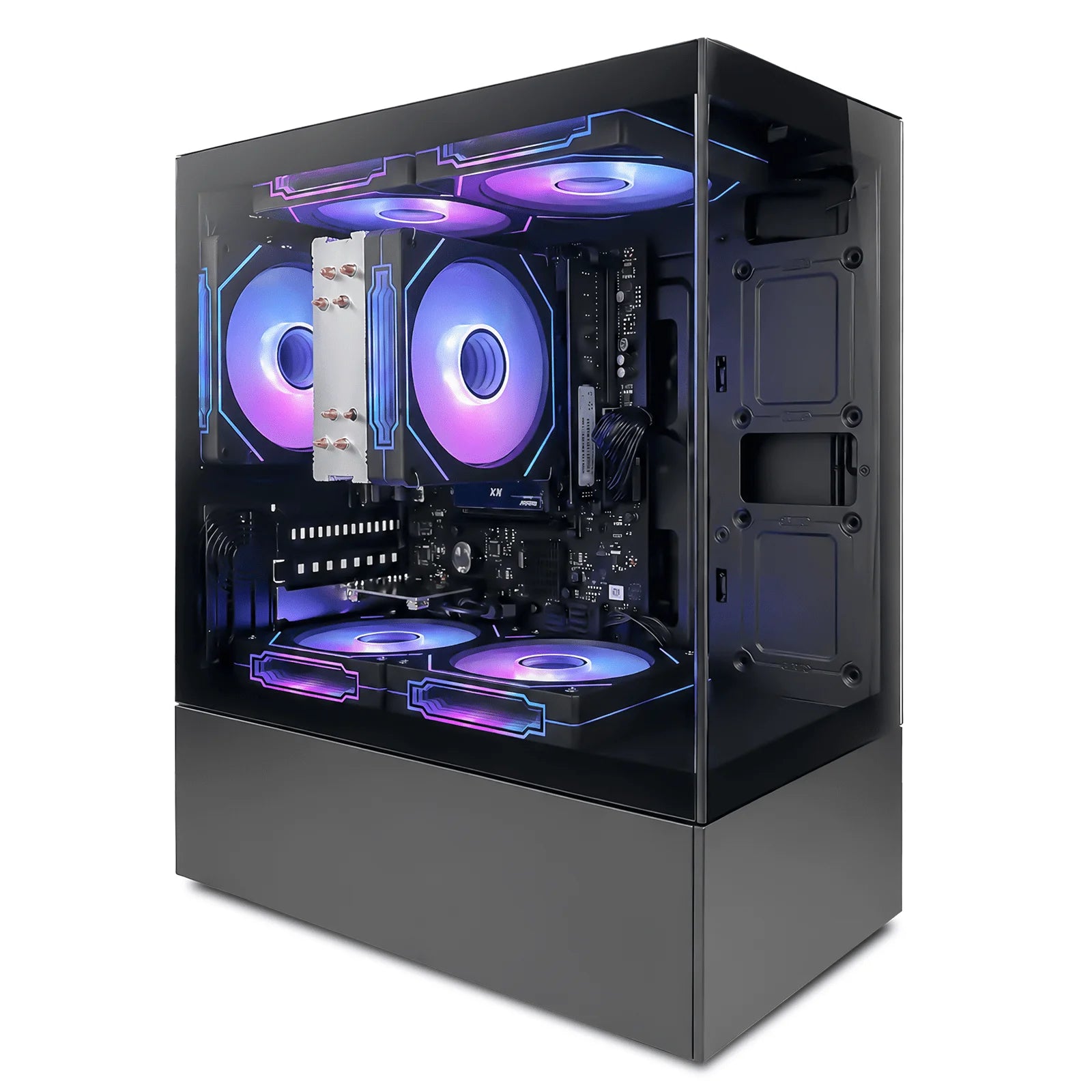 Gaming PC Desktop - AMD Ryzen 5 5600, Radeon RX 6500XT, 16GB DDR4, 1TB Nvme SSD, B450, Wifi 6, White