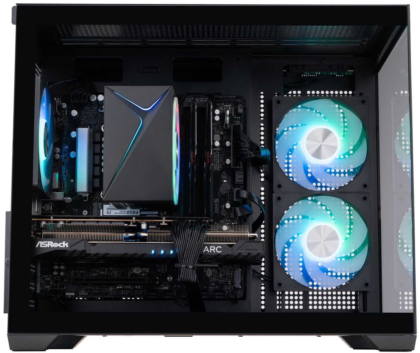 ABS Flux II Aqua Gaming PC - Windows 11- Intel Core 5 120 - Intel Arc A580 - 16GB DDR4 - 1TB - ABSWMT120A580