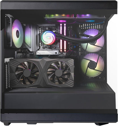 Y40 PRO Black Gaming PC Desktop Computer AMD Ryzen 9 7900X CPU, NVIDIA Geforce RTX 5070Ti 16GB GPU, 32GB DDR5 RGB 5200Mhz RAM, 2TB Nvme SSD, Windows 11 Home, Keyboard, Mouse - Y40BA9N57T01