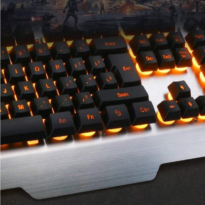 Wired Gaming Keyboard Mouse Combo LED Rainbow Backlit Gaming Keyboard RGB Gaming Mouse Ergonomic Wrist Rest 104 Keys Keyboard Mouse for Windows & Mac PC Gamers