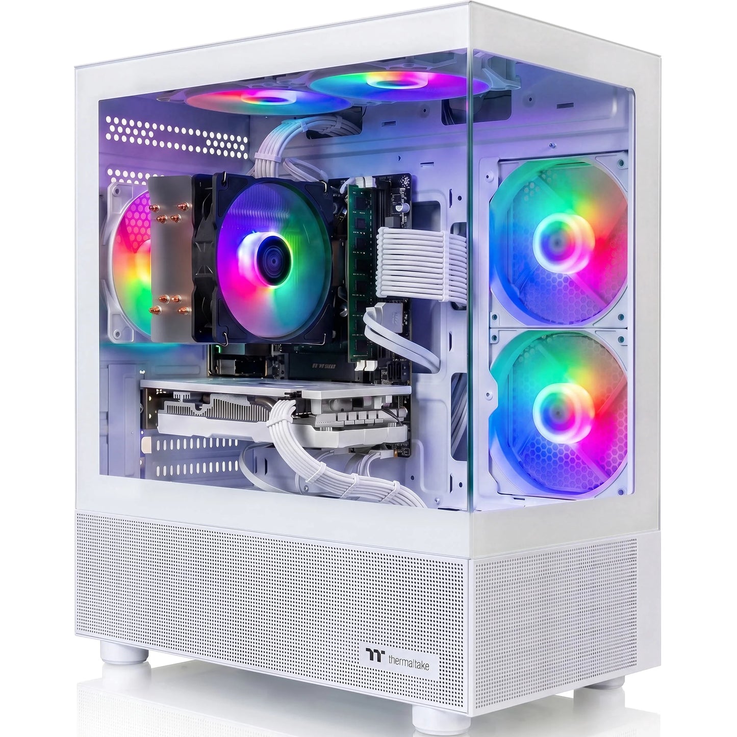 Gaming PC Desktop Computer, Intel Core I7 up to 4.0Ghz, GTX 1660 Super 6GB, 16GB RAM, 512GB M.2 SSD, BX3 550W 80PLUS Bronze PSU, Wifi 5, RGB Fan X5, Windows 11 Home, White PC