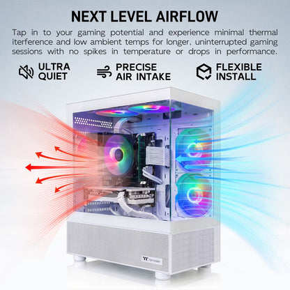 Budget Gaming PC Computers Desktop, Intel Core I7 up to 4.0Ghz, GTX 1050 Ti 4GB, 16GB RAM, 512GB M.2 SSD, BX3 550W 80PLUS Bronze PSU, Wifi 5, RGB Fan X5, Windows 11 Home, Prebuilt PC Gaming, White