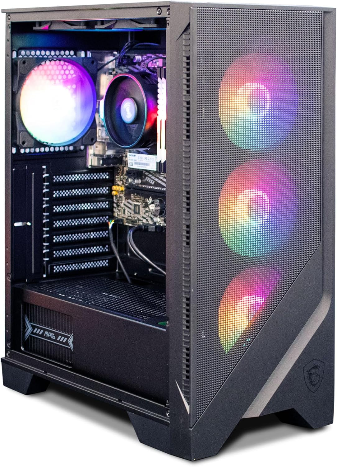 Raptor Desktop (AMD Ryzen 7 5700G 4.6Ghz NVIDIA, 16GB 2 * 8 GB DDR4 3600, 512Gb M2 NVME SSD, RGB Fans, W11, Wifi Ready, Mouse and Keyboard)
