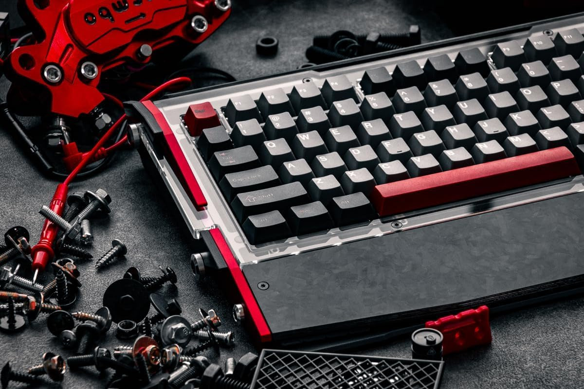 Black Diamond V2 Mechanical Gaming Keyboard, Shadow Crimson