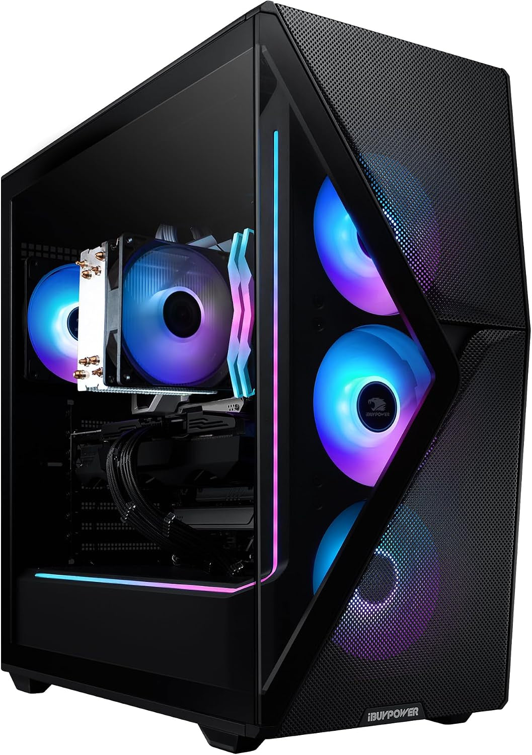 Slate MESH Gaming PC Desktop Computer Intel Core I7 14700F CPU, NVIDIA Geforce RTX 5070 12GB GPU, 32GB DDR5 RGB 5200Mhz RAM, 1TB Nvme SSD, Windows 11 Home, Keyboard and Mouse - SMI7N5701