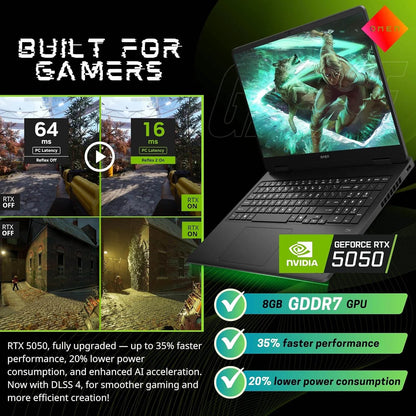 LOQ 15 Gaming Laptop RTX 5050 -Intel Core I5-13450Hx Beat Ryzen 7 7435HS -15.6 FHD Display G-SYNC- 32GB RAM -2TB SSD -Backlit Keyboard -2025 Portatil Gamer PC -Windows 11 -Webcam