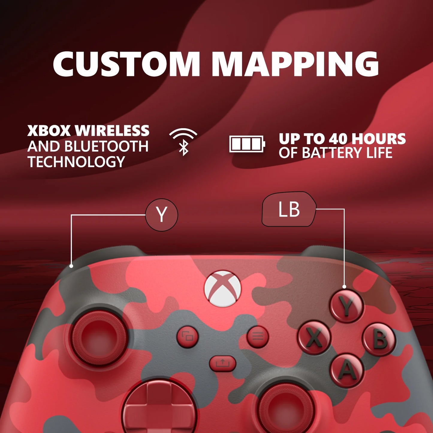 Microsoft  Wireless Controller - Daystrike Camo – for  Series X|S,  One, Pcs, and Cloud-Enabled Devices