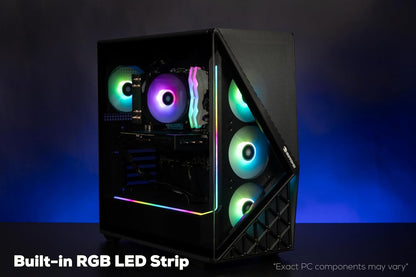 Ibuypower Slate Gaming PC Desktop Intel Core Ultra 7 265F CPU, NVIDIA Geforce RTX 5060 8GB GPU, 32GB DDR5 RGB 5200Mhz RAM, 1TB Nvme SSD, Windows 11 Home, Computer W/Keyboard and Mouse - SBI7N5603