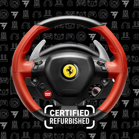 Restored  Ferrari 458 Spider Racing Wheel for Xbox One, Black, Red, Multicolor 1 Count