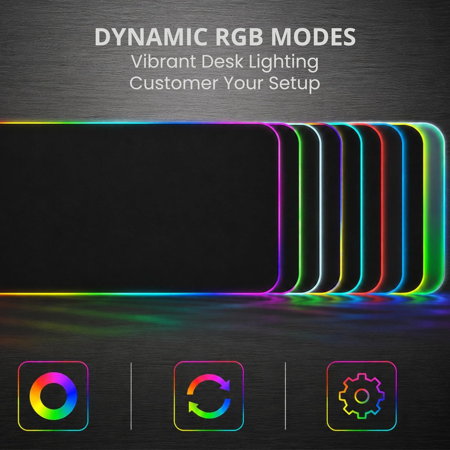 RGB Mouse Pad 35.4×15.7 Inches – Extended LED Mouse Pad with 14 Lighting Modes, Gaming Desk Mat, PC Gaming Accessories, Large Keyboard Pad with Non-Slip Rubber Base.