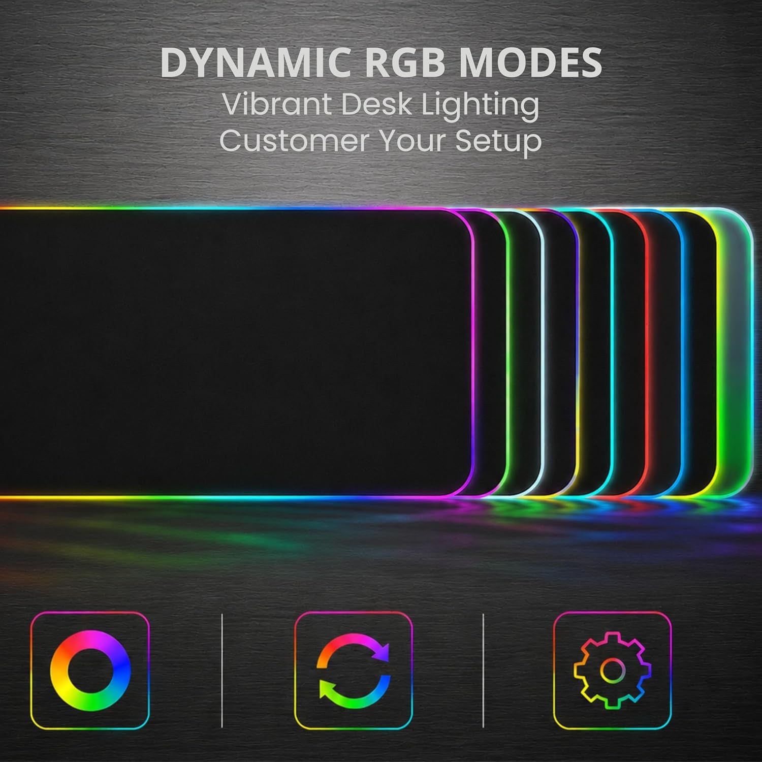 RGB Mouse Pad 35.4×15.7 Inches – Extended LED Mouse Pad with 14 Lighting Modes, Gaming Desk Mat, PC Gaming Accessories, Large Keyboard Pad with Non-Slip Rubber Base.