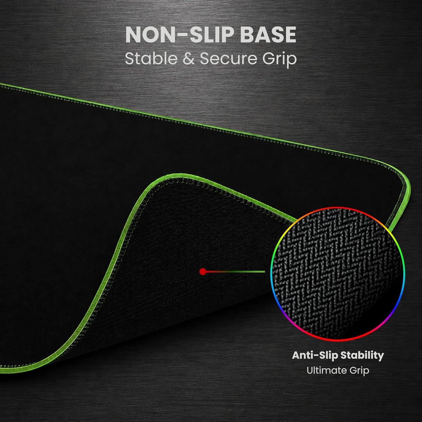 RGB Mouse Pad 35.4×15.7 Inches – Extended LED Mouse Pad with 14 Lighting Modes, Gaming Desk Mat, PC Gaming Accessories, Large Keyboard Pad with Non-Slip Rubber Base.