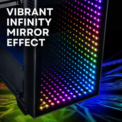 Continuum Mini Gaming Desktop - NVIDIA Geforce RTX 5060 Ti 16GB, AMD 8-Core Ryzen 7 5700X Processor, 32GB RAM, 2TB Nvme SSD, Wifi, Windows 11 Pro - Tiny Liquid Cooled RGB Gamer Computer
