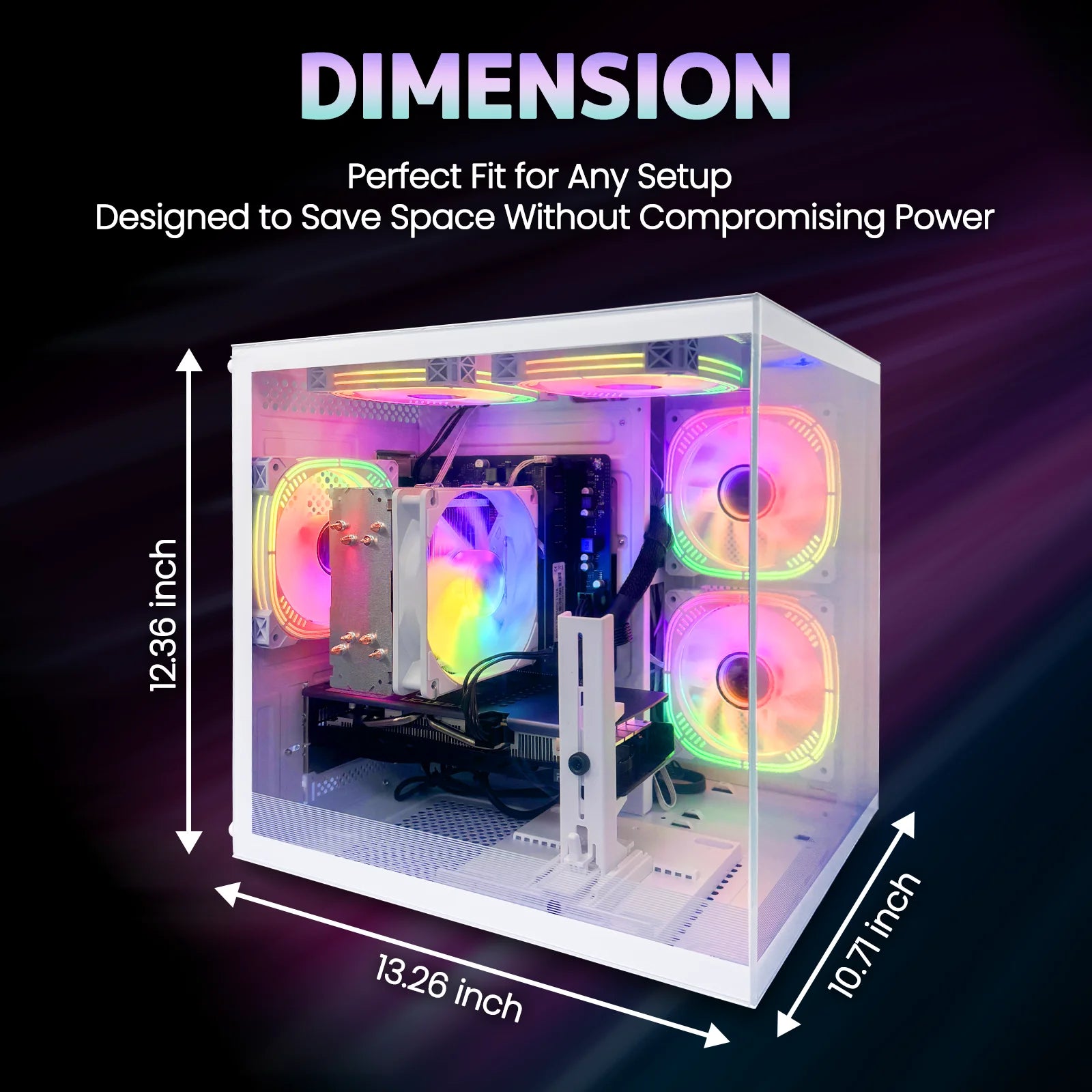 Gaming PC Desktop - AMD Ryzen 5 5600, Radeon RX 6500XT, 16GB DDR4, 1TB Nvme SSD, B450, Wifi 6, White