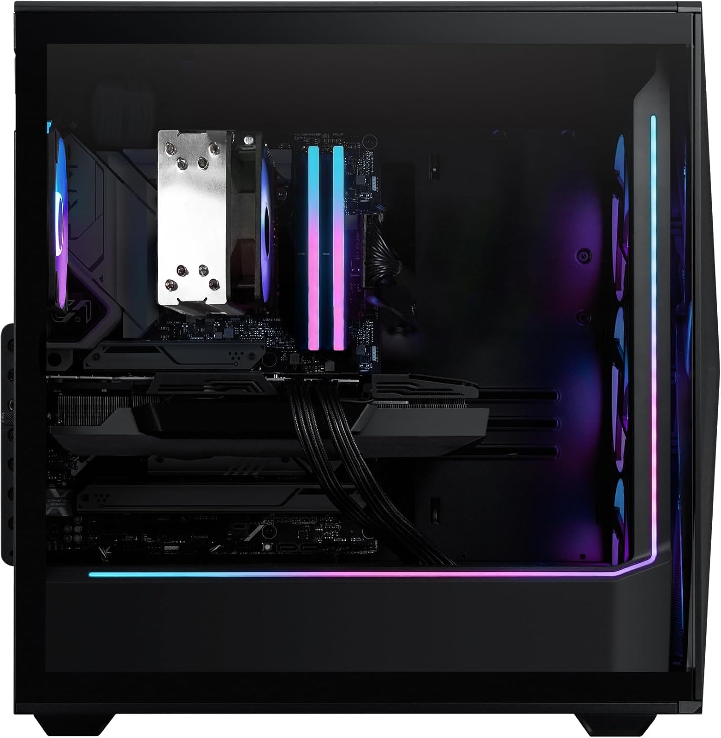Slate MESH Gaming PC Desktop Computer Intel Core I7 14700F CPU, NVIDIA Geforce RTX 5070 12GB GPU, 32GB DDR5 RGB 5200Mhz RAM, 1TB Nvme SSD, Windows 11 Home, Keyboard and Mouse - SMI7N5701