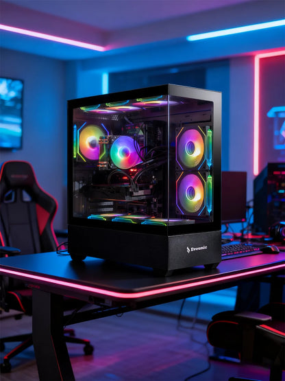 Gamer Master Gaming Desktop PC, AMD Ryzen 7 5800X, NVIDIA Geforce RTX 2080, 16GB DDR4 RAM, 1TB SSD, 650W Power Supply, Wifi 6/Bluetooth 5.4,9*ARGB Fan, Windows 11