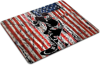 Ice Hockey America Flag Mouse Pad Customized Mousepad Non-Slip Rubber Base Mouse Pads for Computers Laptop Office Desk Accessories Mouse Pad