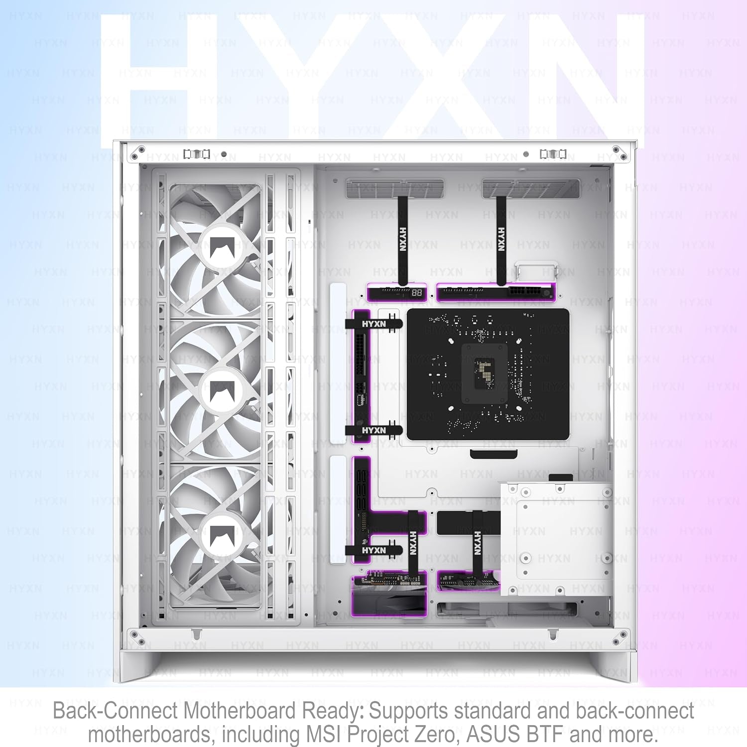 H2 (2026)  ATX PC Case, Pre-Installed 8 PWM ARGB Fans (6X140Mm,2X120Mm), Large Dual-Chamber ATX Mid-Tower Airflow Computer Case, Gaming PC Case, 420Mm Radiator Support, Type-C 3.2 (White RGB)