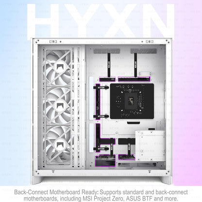 H2 (2026)  ATX PC Case, Pre-Installed 8 PWM ARGB Fans (6X140Mm,2X120Mm), Large Dual-Chamber ATX Mid-Tower Airflow Computer Case, Gaming PC Case, 420Mm Radiator Support, Type-C 3.2 (White RGB)