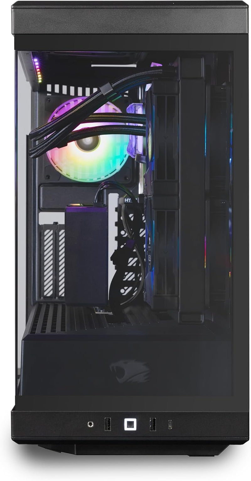 Y40 PRO Black Gaming PC Desktop Computer AMD Ryzen 9 7900X CPU, NVIDIA Geforce RTX 5070Ti 16GB GPU, 32GB DDR5 RGB 5200Mhz RAM, 2TB Nvme SSD, Windows 11 Home, Keyboard, Mouse - Y40BA9N57T01