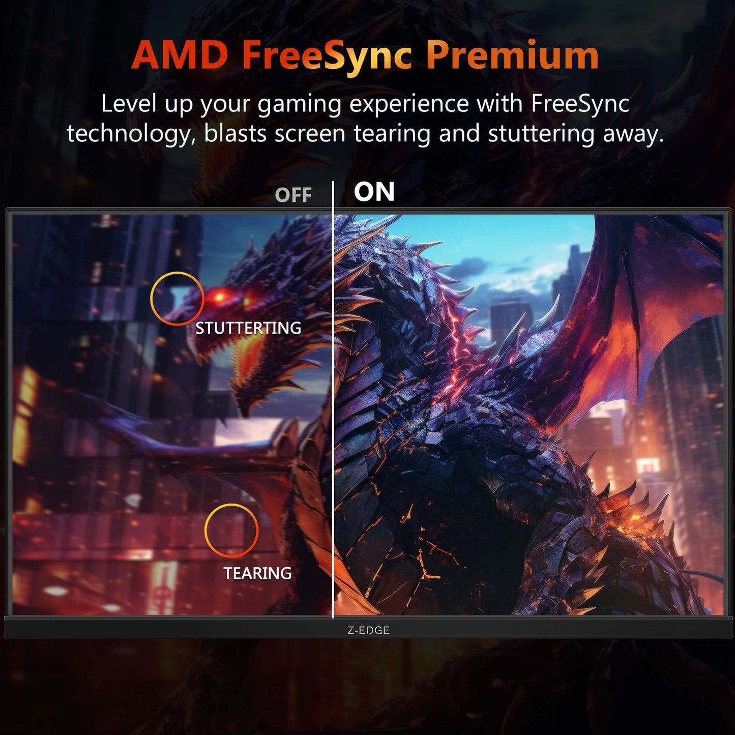 24.5 Inch 240Hz Gaming Monitor, FHD 1080P VA Display, 1Ms MPRT, AMD Freesync, HDR Support, VESA Mount Compatible