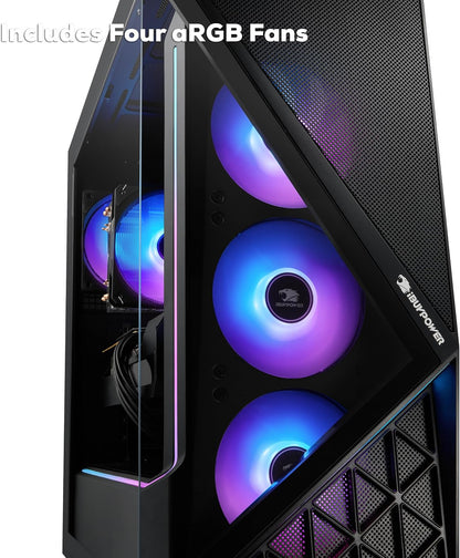 Ibuypower Slate Gaming PC Desktop Intel Core Ultra 7 265F CPU, NVIDIA Geforce RTX 5060 8GB GPU, 32GB DDR5 RGB 5200Mhz RAM, 1TB Nvme SSD, Windows 11 Home, Computer W/Keyboard and Mouse - SBI7N5603