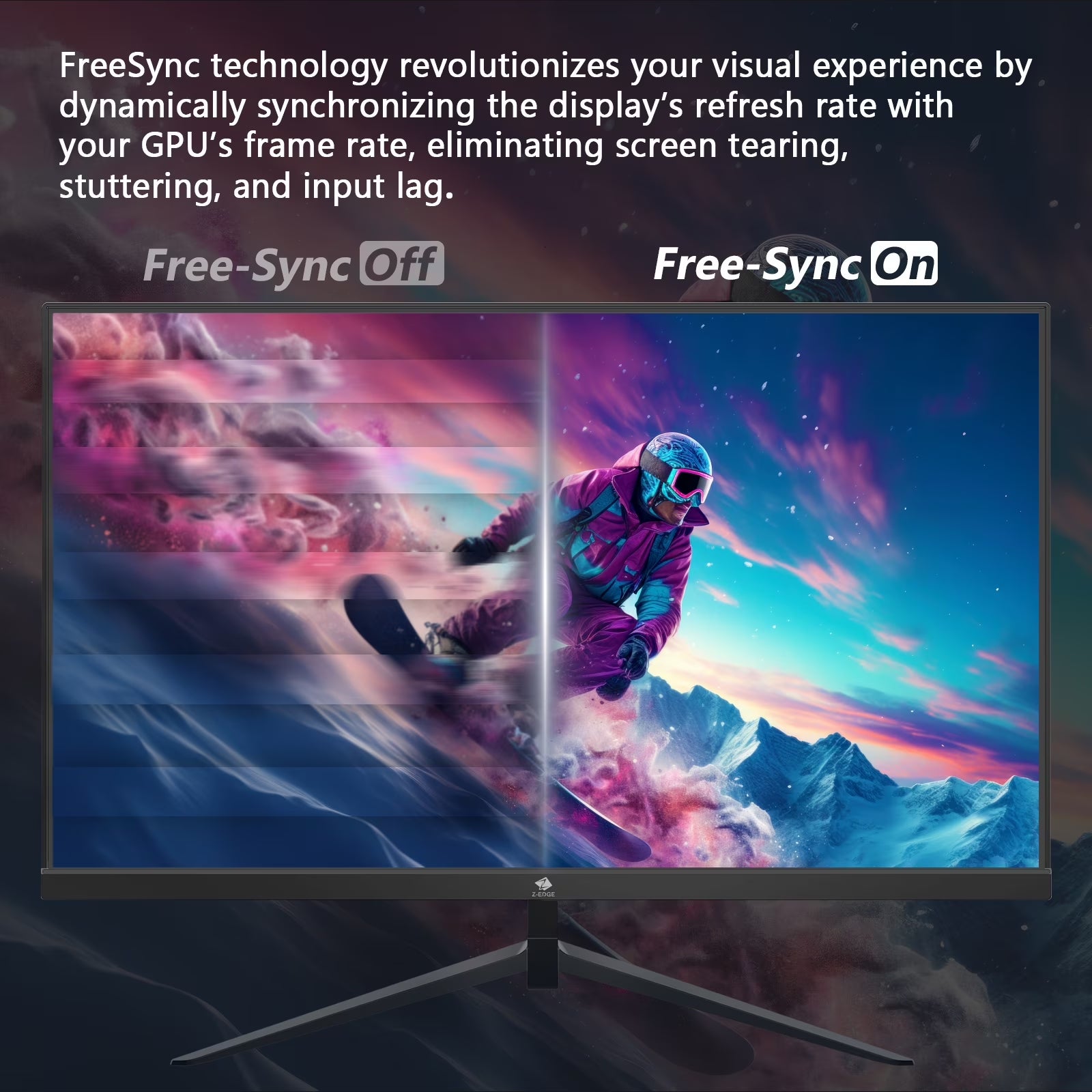 24.5 Inch 300Hz Gaming Monitor, FHD 1080P IPS Display, 1Ms MPRT, AMD Freesync, HDR Support, VESA Mount Compatible