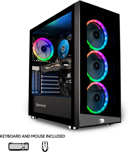 Gaming PC Computer Desktop Element MR 9320 (Intel I7-10700F 2.9Ghz, NVIDIA GTX 1660 Ti 6GB, 16GB DDR4 RAM, 240GB SSD, 1TB HDD, Wi-Fi Ready, Windows 10 Home), Black