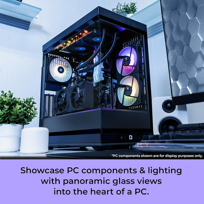 Y40 PRO Black Gaming PC Desktop Computer AMD Ryzen 9 7900X CPU, NVIDIA Geforce RTX 5070Ti 16GB GPU, 32GB DDR5 RGB 5200Mhz RAM, 2TB Nvme SSD, Windows 11 Home, Keyboard, Mouse - Y40BA9N57T01