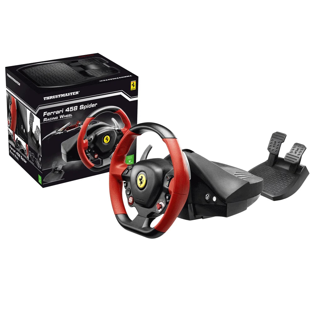 Restored  Ferrari 458 Spider Racing Wheel for Xbox One, Black, Red, Multicolor 1 Count