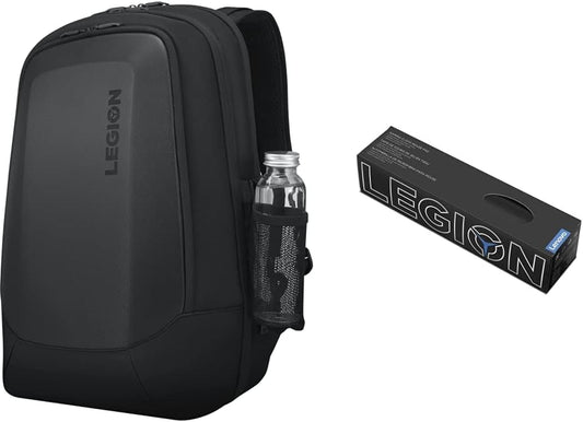 Legion 17" Armored Backpack II, Gaming Laptop Bag, Black & Legion Gaming Mouse Mat Legion Y720, Y520, Y530 Gaming Laptops, GXY0K07131