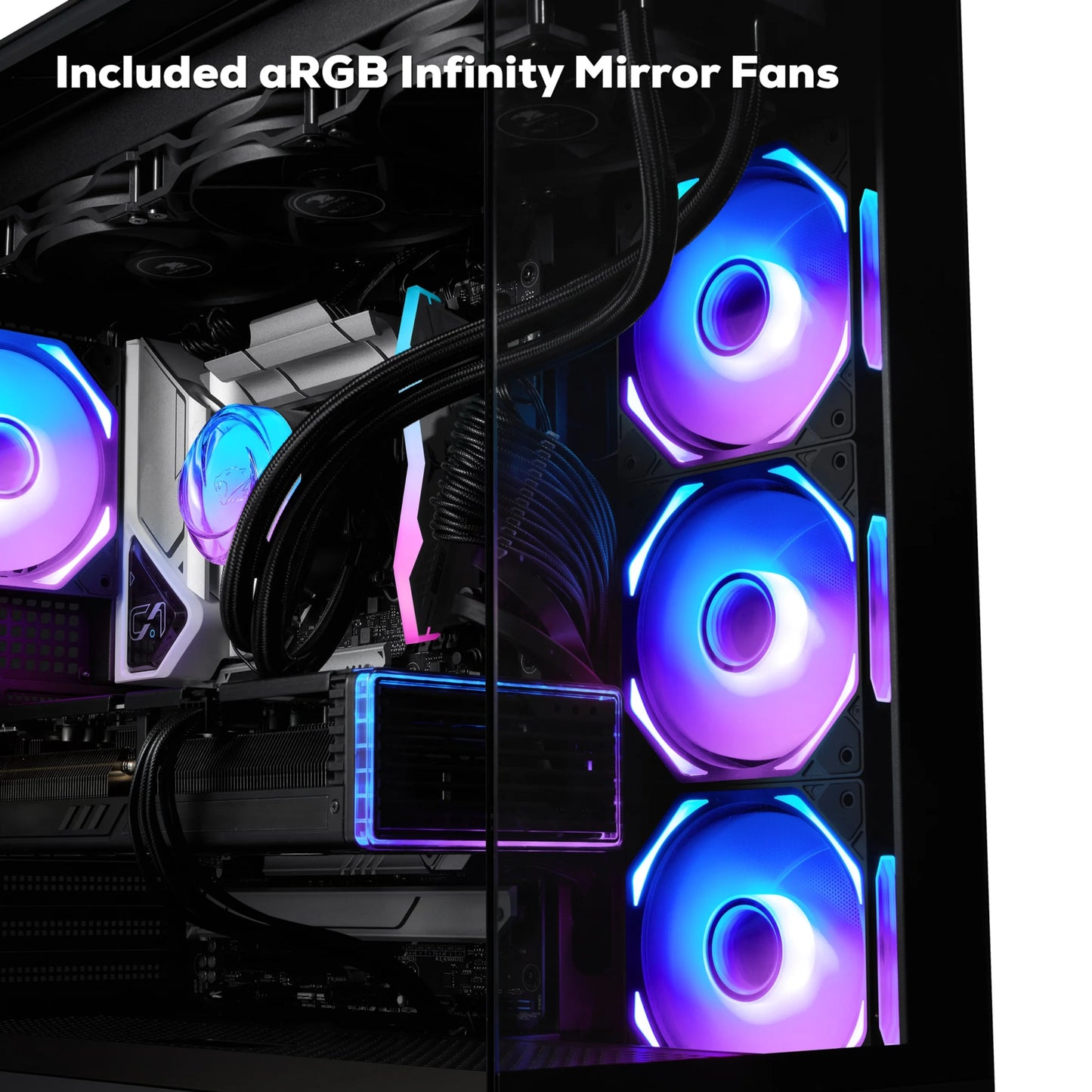 Element Pro Black Gaming PC Desktop Computer Intel I9 14900KF, NVIDIA Geforce RTX 5070 12GB, 32GB RAM, 2TB SSD, Windows 11 EPBI9N5701