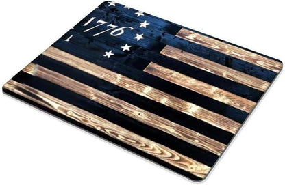 1776 Vintage American Flag Mouse Pad Customized Mousepad Non-Slip Rubber Base Mouse Pads for Computers Laptop Office Desk Accessories Mouse Pad