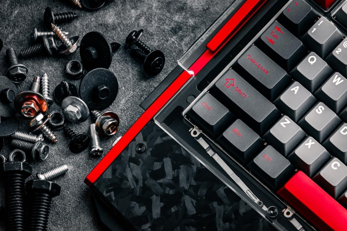 Black Diamond V2 Mechanical Gaming Keyboard, Shadow Crimson