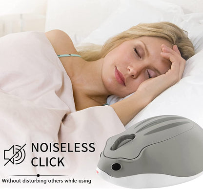 Wireless Mouse, Silent Cute Hamster Shape Computer Mouse, 2.4Ghz 1200DPI Optical Mouse with USB Receiver, Cordless Mouse for Laptop Computer