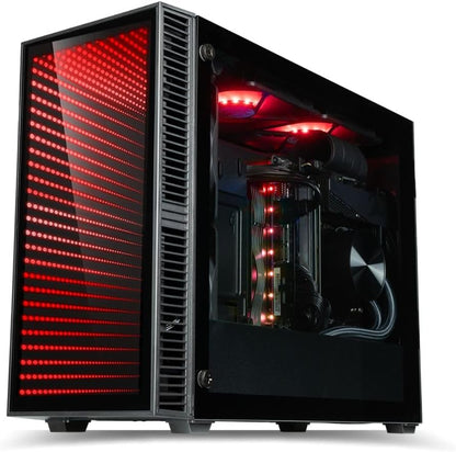 Continuum Mini Gaming Desktop - NVIDIA Geforce RTX 5060 Ti 16GB, AMD 8-Core Ryzen 7 5700X Processor, 32GB RAM, 2TB Nvme SSD, Wifi, Windows 11 Pro - Tiny Liquid Cooled RGB Gamer Computer
