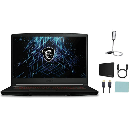 GF63 Thin 15.6" Gaming Laptop, Intel Core I5-11400H, NVIDIA Geforce GTX 1650, 12GB Memory, 256GB Nvme SSD, Windows 11 Home + Mazepoly Accessories
