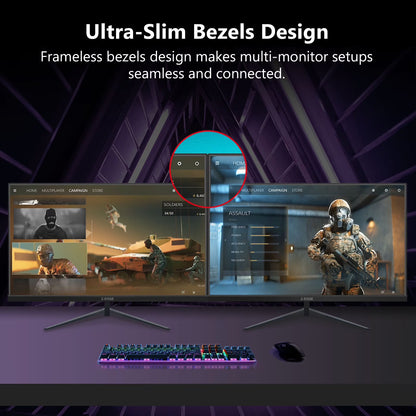 24.5 Inch 300Hz Gaming Monitor, FHD 1080P IPS Display, 1Ms MPRT, AMD Freesync, HDR Support, VESA Mount Compatible
