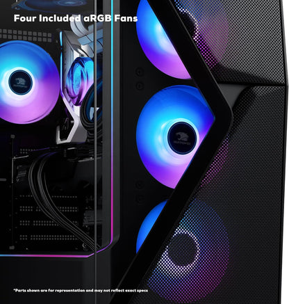 Slate MESH Gaming PC Desktop Computer Intel Core I7 14700F CPU, NVIDIA Geforce RTX 5070 12GB GPU, 32GB DDR5 RGB 5200Mhz RAM, 1TB Nvme SSD, Windows 11 Home, Keyboard and Mouse - SMI7N5701